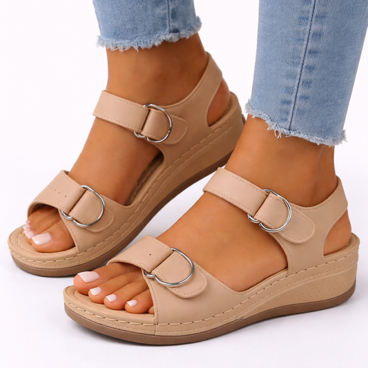 The Rosalie – Wedge Heel Walking Sandals | Solane Maison